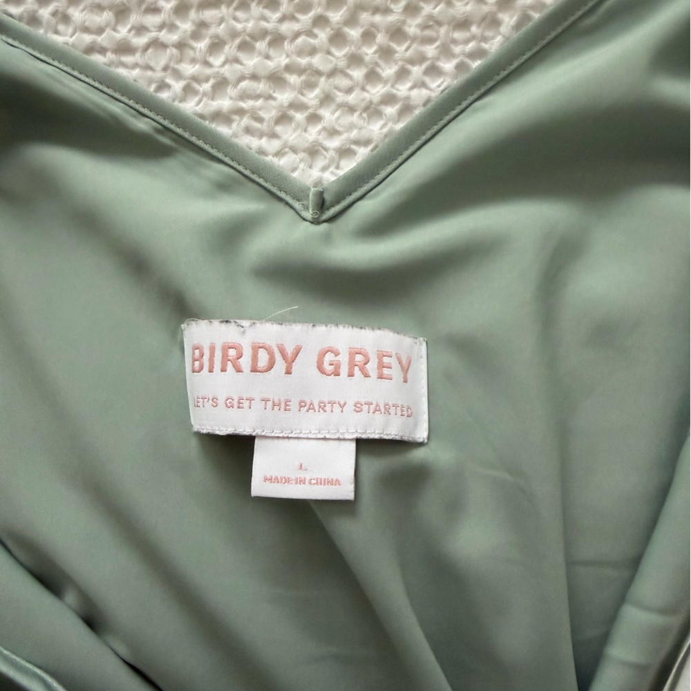 Birdy Grey Women’s Alice Matte Sage Spaghetti Straps Slip Maxi Dress L - Picture 12 of 14